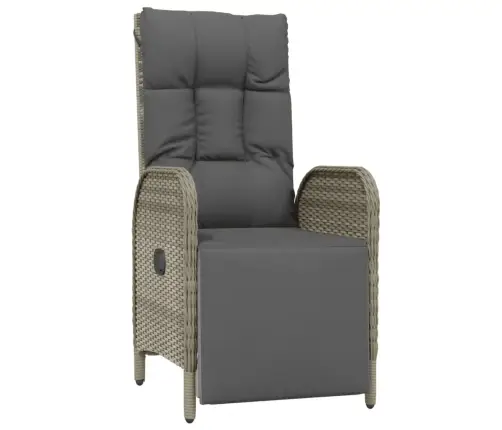 5-Daļīgs Dārza Mēbeļu Komplekts, Matrači, Pelēka Pe Rotangpalma Vidaxl