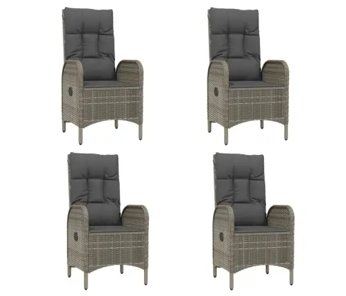 5-Osaline Aiamööbli Komplekt Patjadega, Hall, Polürotang