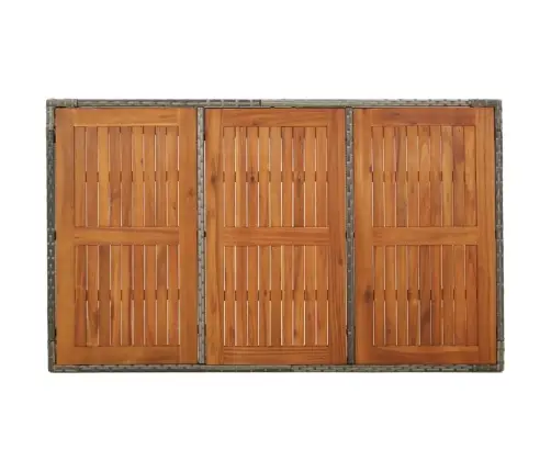 5-Daļīgs Dārza Mēbeļu Komplekts, Matrači, Pelēka Pe Rotangpalma Vidaxl