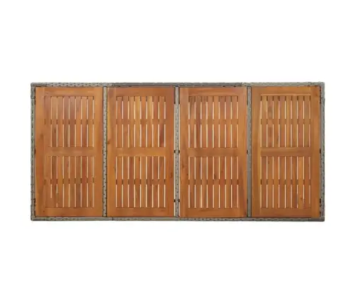 9-Daļīgs Dārza Mēbeļu Komplekts, Matrači, Pelēka Pe Rotangpalma Vidaxl