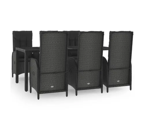 7-Daļīgs Dārza Mēbeļu Komplekts Ar Matračiem, Pe Rotangpalma Vidaxl