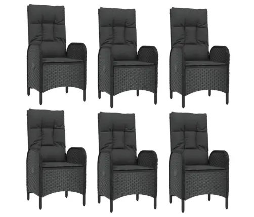 7-Daļīgs Dārza Mēbeļu Komplekts Ar Matračiem, Pe Rotangpalma Vidaxl