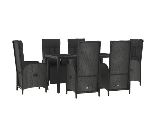 7-Daļīgs Dārza Mēbeļu Komplekts Ar Matračiem, Pe Rotangpalma Vidaxl