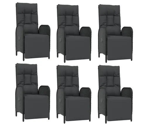 7-Daļīgs Dārza Mēbeļu Komplekts Ar Matračiem, Pe Rotangpalma Vidaxl