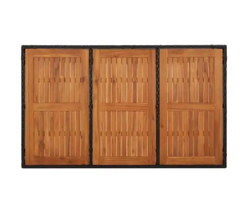 5-Daļīgs Dārza Mēbeļu Komplekts Ar Matračiem, Pe Pinums, Melns Vidaxl