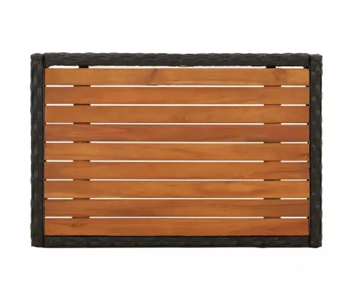 4-Daļīgs Dārza Virtuves Mēbeļu Komplekts, Melna Pe Rotangpalma Vidaxl