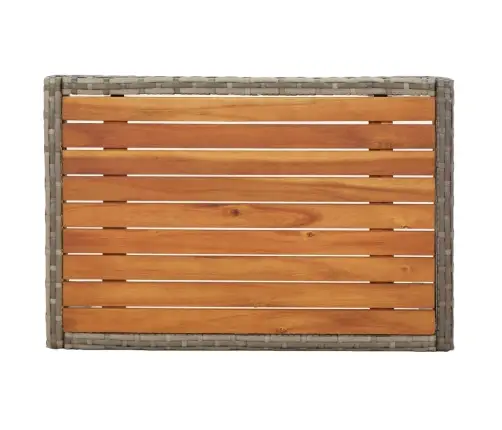 5-Daļīgs Dārza Mēbeļu Komplekts, Matrači, Pelēka Pe Rotangpalma Vidaxl