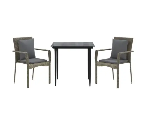 3-Daļīgs Dārza Mēbeļu Komplekts Ar Matračiem, Pe Rotangpalma Vidaxl