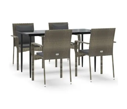 5-Daļīgs Dārza Mēbeļu Komplekts Ar Matračiem, Pe Rotangpalma Vidaxl