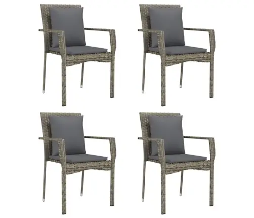 5-Daļīgs Dārza Mēbeļu Komplekts Ar Matračiem, Pe Rotangpalma Vidaxl