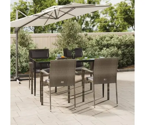 5-Daļīgs Dārza Mēbeļu Komplekts Ar Matračiem, Pe Rotangpalma Vidaxl