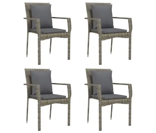 Sodo Komplektas, 5 Dalių, Juodas/Pilkas, Poliratanas