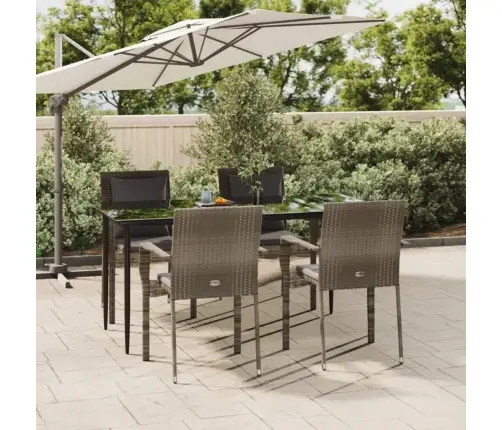 Sodo Komplektas, 5 Dalių, Juodas/Pilkas, Poliratanas