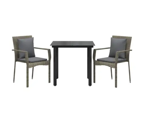 3-Daļīgs Dārza Mēbeļu Komplekts Ar Matračiem, Pe Rotangpalma Vidaxl