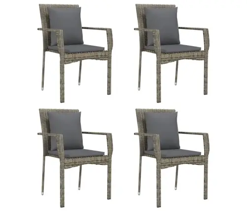 5-Daļīgs Dārza Mēbeļu Komplekts Ar Matračiem, Pe Rotangpalma Vidaxl