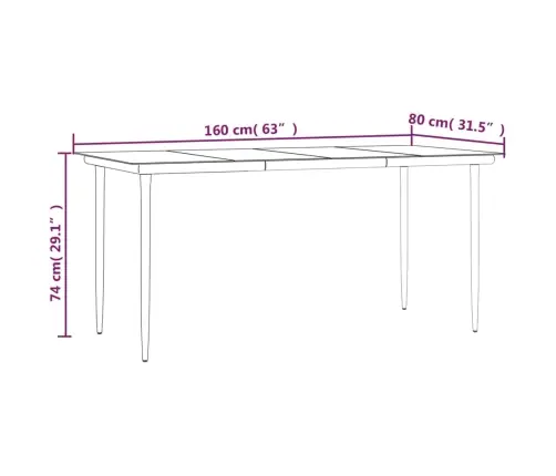 5-Osaline Aiamööbli Komplekt Patjadega, Must/Hall, Polürotang