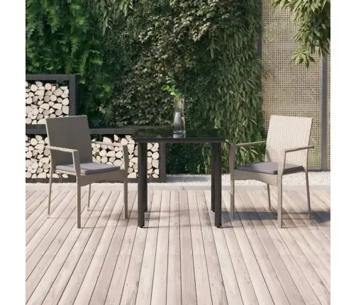 3-Daļīgs Dārza Mēbeļu Komplekts Ar Matračiem, Pe Rotangpalma Vidaxl