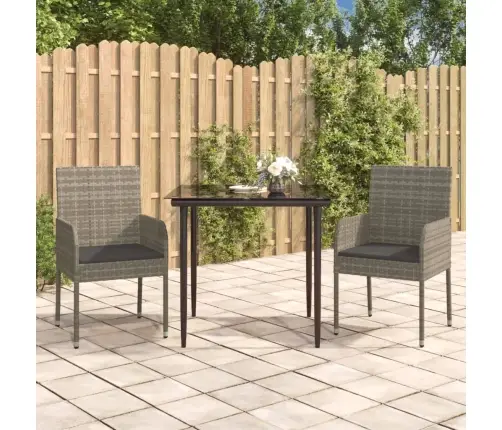 3-Daļīgs Dārza Mēbeļu Komplekts Ar Matračiem, Pe Rotangpalma Vidaxl