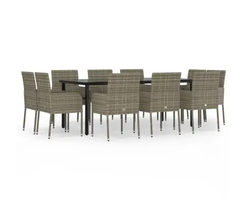 11-Daļīgs Dārza Mēbeļu Komplekts Ar Matračiem, Pe Rotangpalma Vidaxl 11-Daļīgs Dārza Mēbeļu Komplekts Ar Matračiem, Pe Rotangpalma Vidaxl