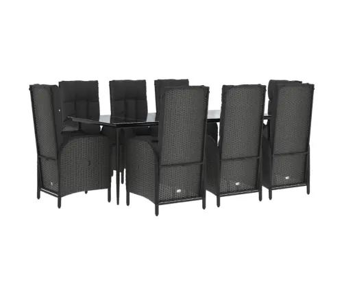 9-Daļīgs Dārza Mēbeļu Komplekts Ar Spilveniem, Pe Rotangpalma Vidaxl