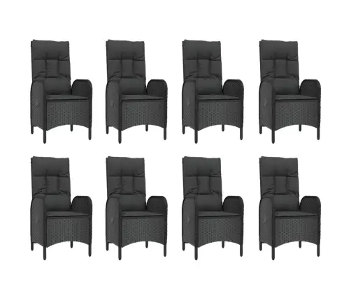 9-Daļīgs Dārza Mēbeļu Komplekts Ar Spilveniem, Pe Rotangpalma Vidaxl