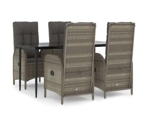 5-Daļīgs Dārza Mēbeļu Komplekts Ar Matračiem, Pe Rotanngpalma Vidaxl