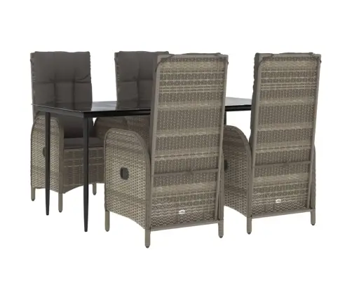 5-Daļīgs Dārza Mēbeļu Komplekts Ar Matračiem, Pe Rotanngpalma Vidaxl