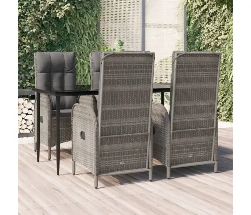 5-Daļīgs Dārza Mēbeļu Komplekts Ar Matračiem, Pe Rotanngpalma Vidaxl