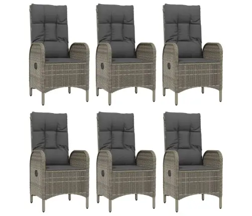 7-Daļīgs Dārza Mēbeļu Komplekts Ar Matračiem, Pe Rotangpalma Vidaxl