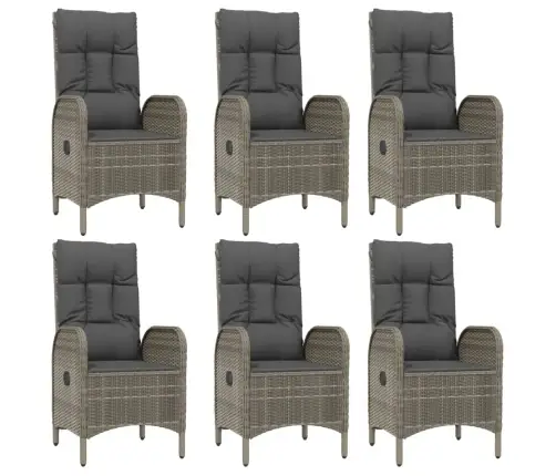 7-Daļīgs Dārza Mēbeļu Komplekts Ar Matračiem, Pe Rotangpalma Vidaxl