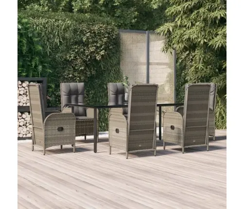 7-Daļīgs Dārza Mēbeļu Komplekts Ar Matračiem, Pe Rotangpalma Vidaxl