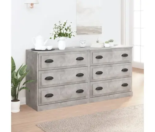 Puhvetkapid 2 Tk, Betoonhall, Tehispuit