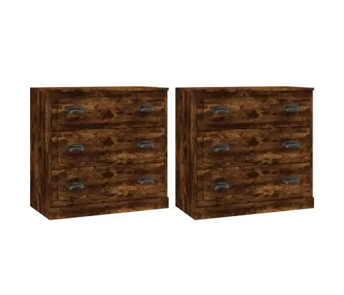 Kumodes, 2 Gab., Ozolkoka Krāsa, Inženierijas Koks Vidaxl