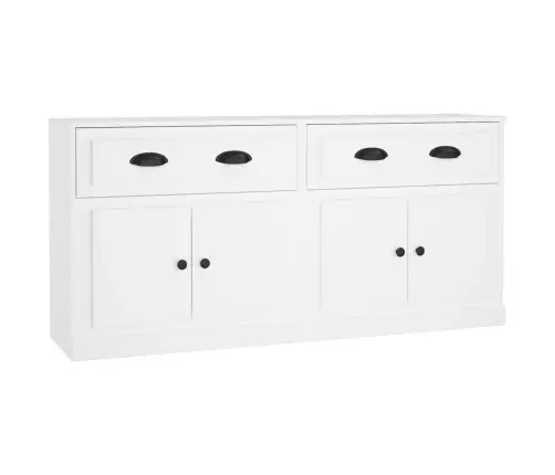 Puhvetkapid 2 Tk, Valge, Tehispuit