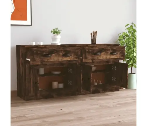 Kumodes, 2 Gab., Ozolkoka Krāsa, Inženierijas Koks Vidaxl