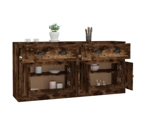 Kumodes, 2 Gab., Ozolkoka Krāsa, Inženierijas Koks Vidaxl