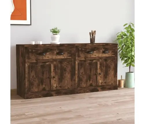 Kumodes, 2 Gab., Ozolkoka Krāsa, Inženierijas Koks Vidaxl