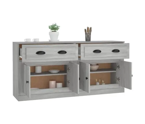 Puhvetkapid 2 Tk, Hall Sonoma Tamm, Tehispuit