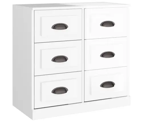 Kumodes, 2 Gab., Spīdīgi Baltas, Inženierijas Koks Vidaxl