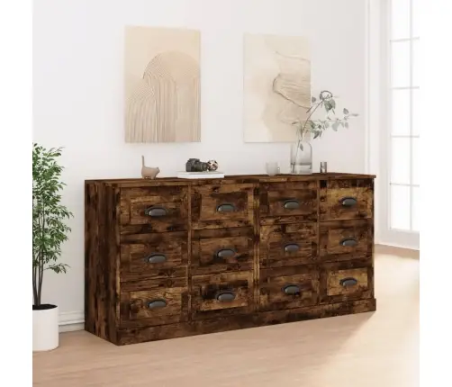 Kumodes, 2 Gab., Ozolkoka Krāsa, Inženierijas Koks Vidaxl