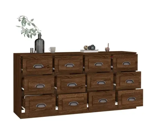 Puhvetkapid 2 Tk, Pruun Tamm, Tehispuit