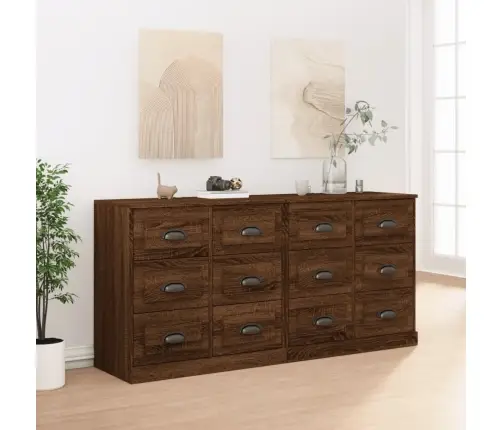 Puhvetkapid 2 Tk, Pruun Tamm, Tehispuit