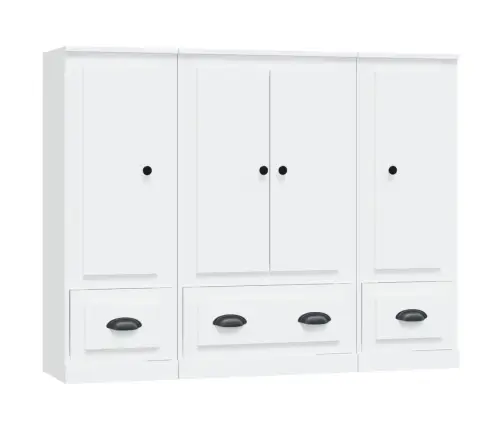 Augstie Skapji, 3 Gab., Inženierijas Koks, Balti Vidaxl