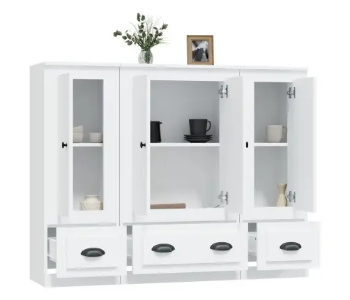 Augstie Skapji, 3 Gab., Inženierijas Koks, Balti Vidaxl