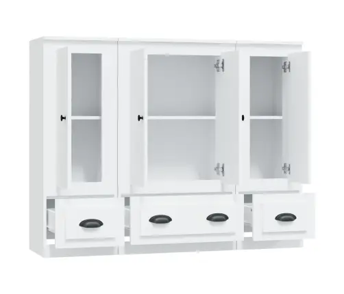 Augstie Skapji, 3 Gab., Inženierijas Koks, Balti Vidaxl