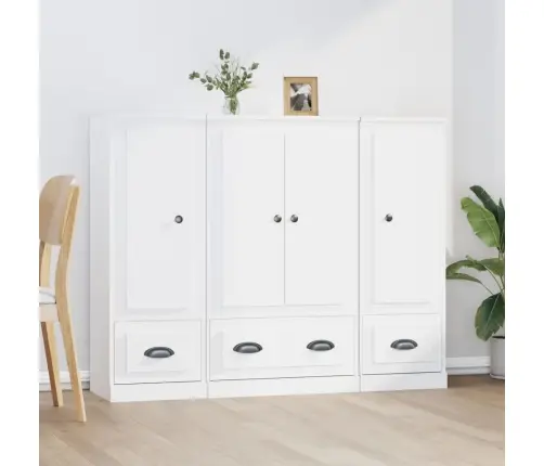 Augstie Skapji, 3 Gab., Inženierijas Koks, Balti Vidaxl