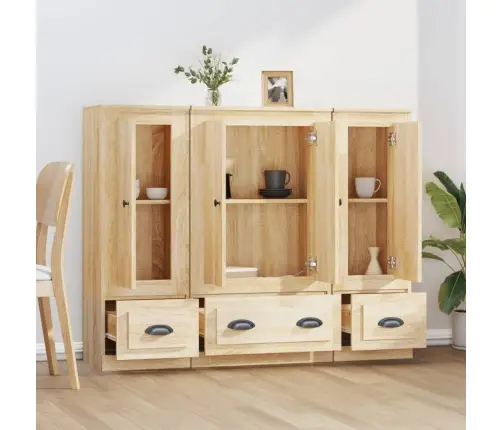 Kõrged Kapid 3 Tk, Sonoma Tamm, Tehispuit