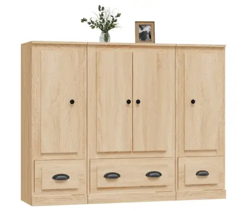 Kõrged Kapid 3 Tk, Sonoma Tamm, Tehispuit