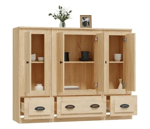 Kõrged Kapid 3 Tk, Sonoma Tamm, Tehispuit