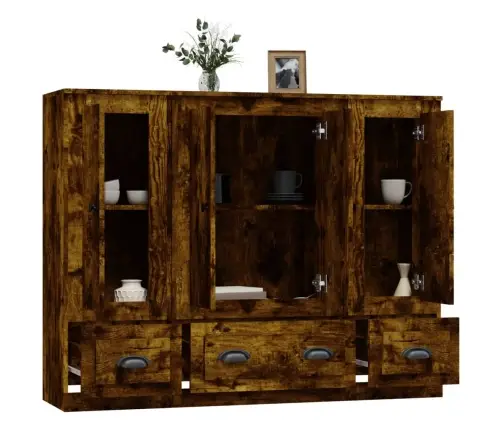 Kõrged Kapid 3 Tk, Suitsutatud Tamm, Tehispuit